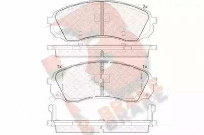 R BRAKE rb1911 -  Комплект тормозных колодок, дисковый тормоз